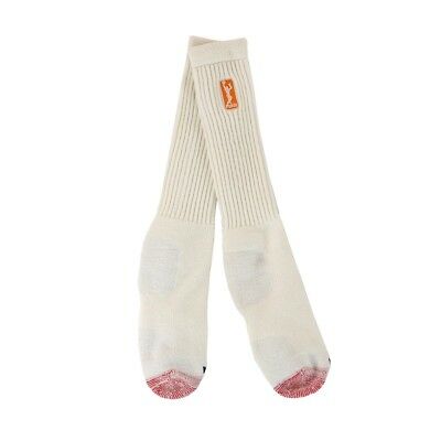 Official (1) Pair Wnba Dribbler X-long Crew Socks White W/ Red Toe (m)