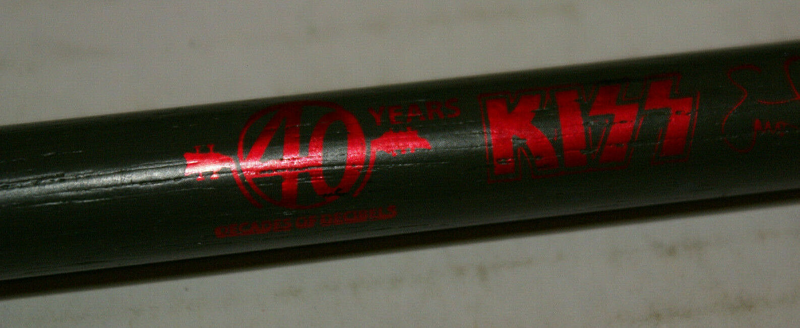 Kiss Rare 40 Th Anniversary Red Foil Official Eric Singer Signature Drum Stick