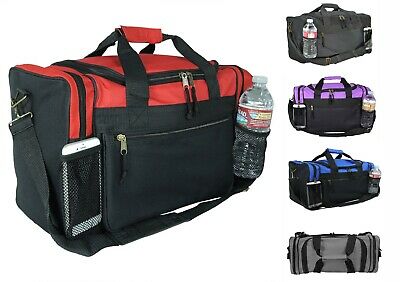Duffle Duffel Bag Travel Gym Bag Carry-On Luggage Red Black Blue Gold Gray 17