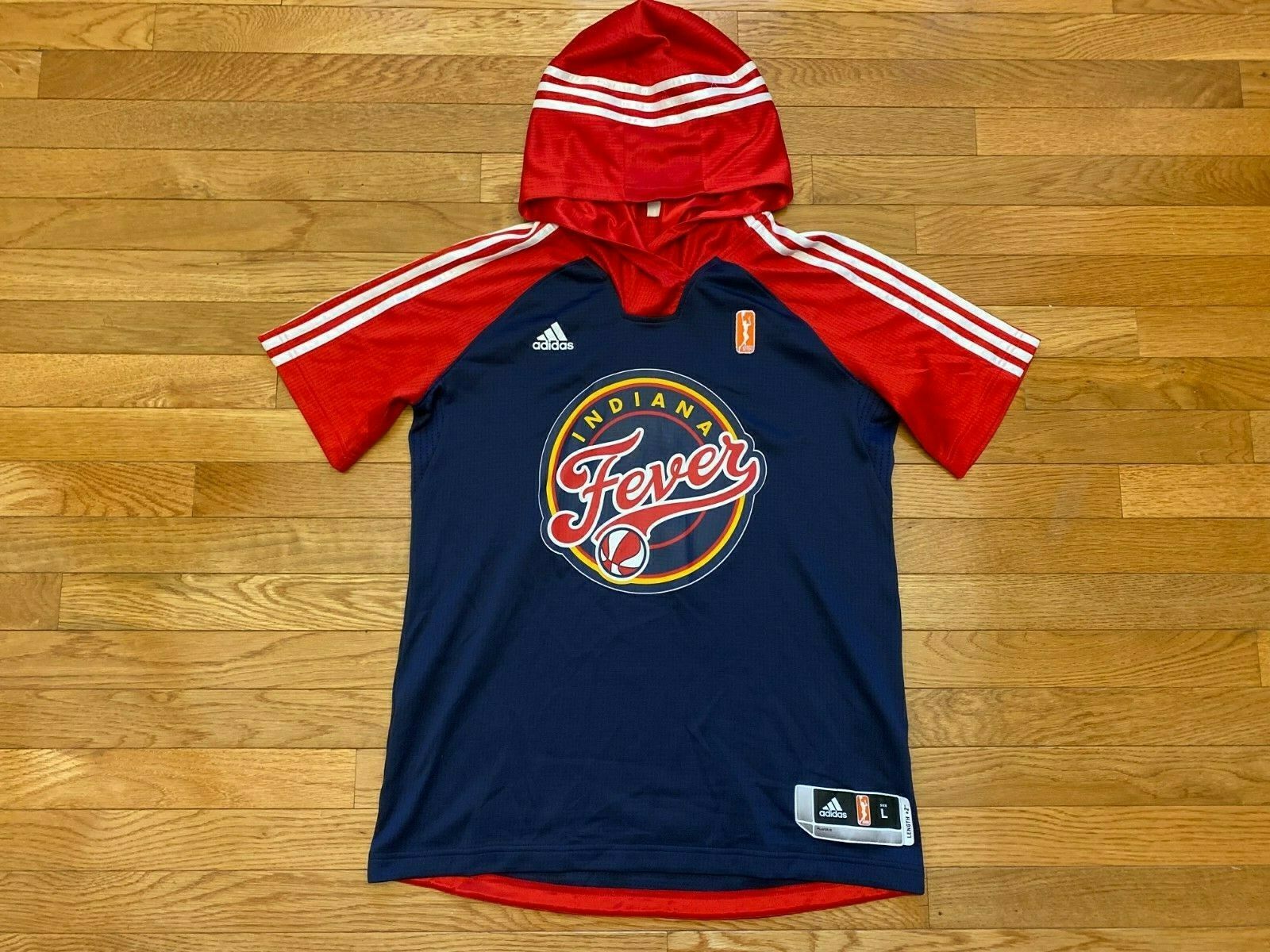 Indiana Fever Indy Warm-up Basketball Shirt Jersey Wnba Adidas Women Adult Sz L