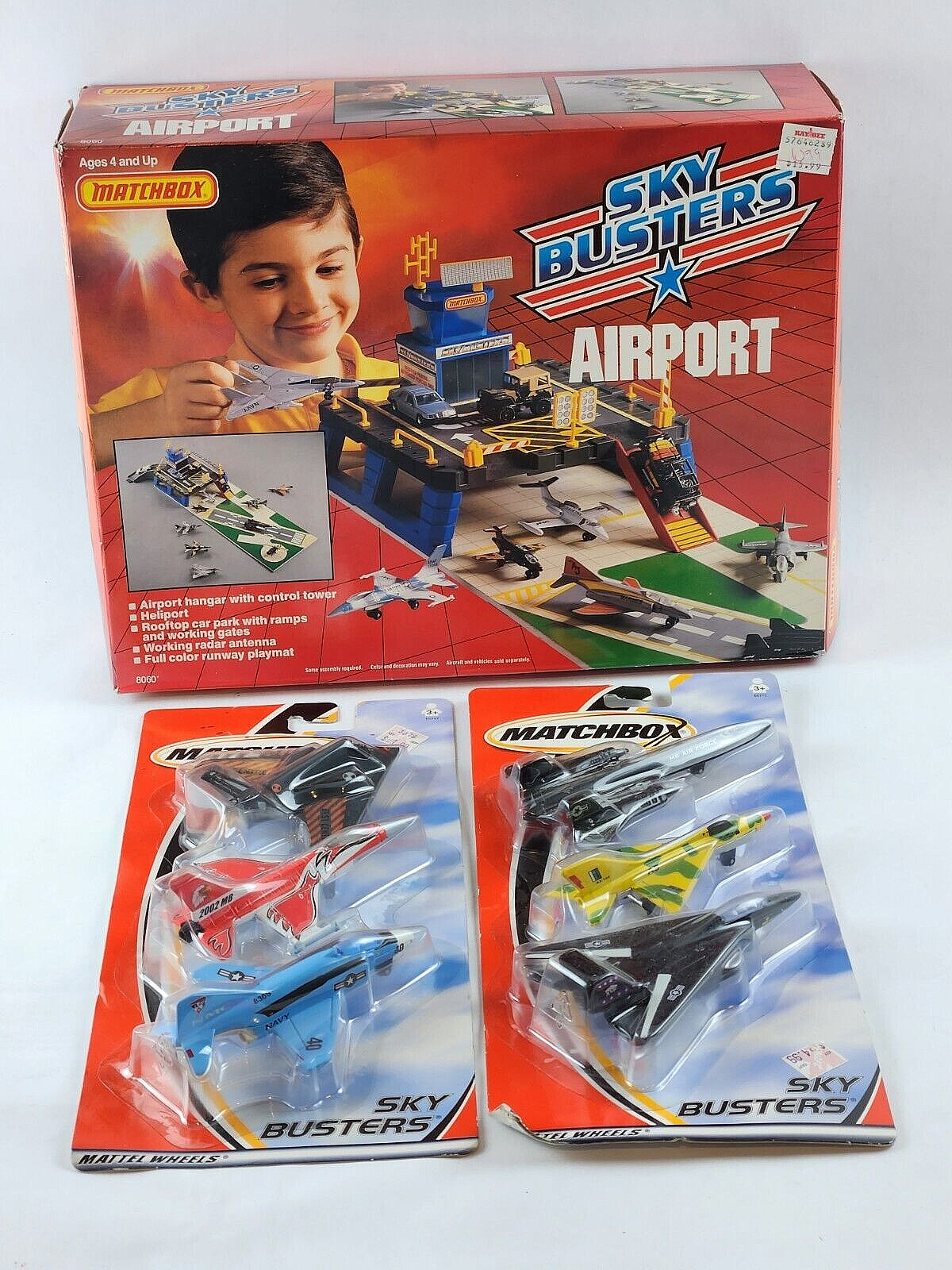 Matchbox 1989 Sky Busters Airport Plus 6 2001 Military Aircraft New