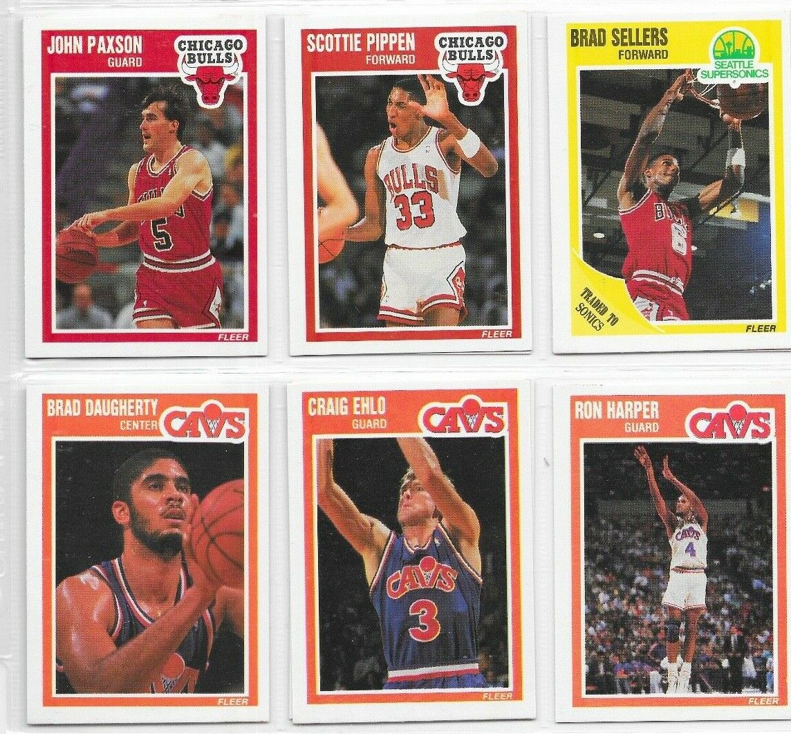 1989 fleer basketball set lot cards!- you pick from dropdown