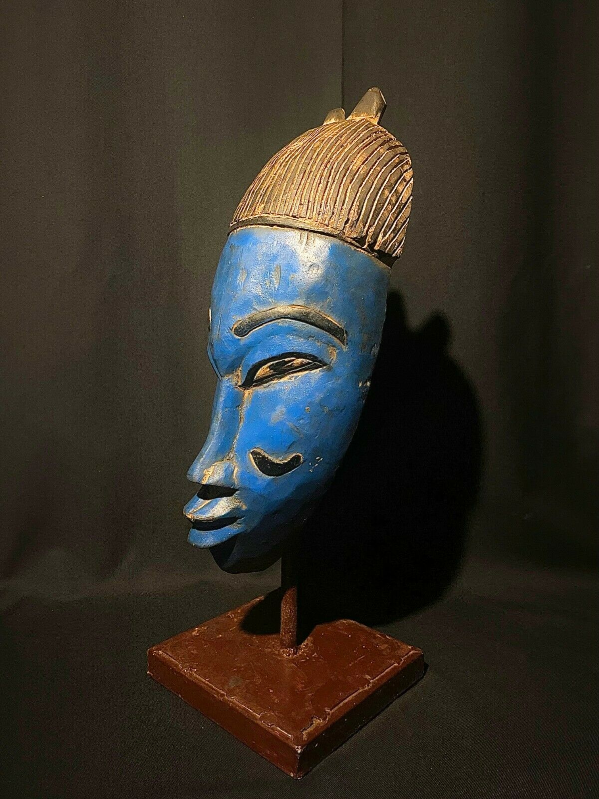 A Unique African Handmade Wooden Mask Tanzania Mask From Kasai  Handmade 465