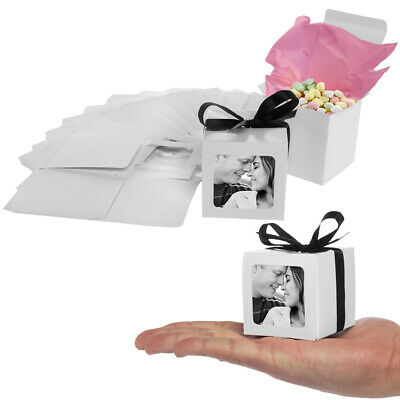 15 Photo Party Favor Boxes Wedding Table Custom Gift Picture Treat Decoration