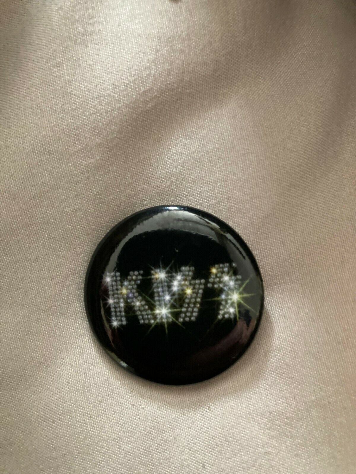 Kiss Original  Rare Album Logo Button  Excellect  Shape