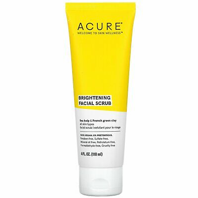 Acure Organics Brilliantly Brightening Facial Scrub 4 fl oz 118 ml Cruelty-Free,