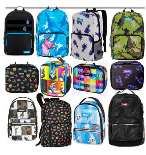 Licensed Fortnite Skin Camo Llama Pinata Amplify Backpack Laptop Lunch Bag Set