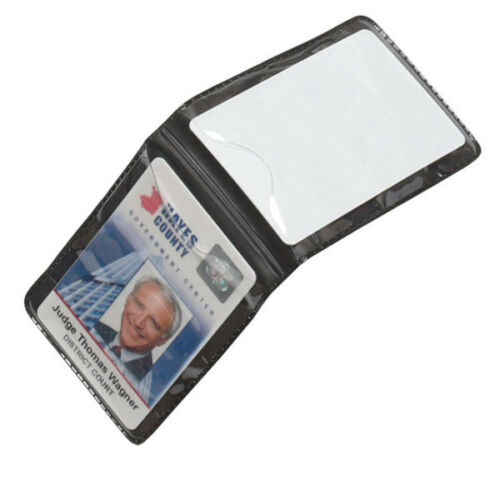 10 Pack Lot - Magnetic Vertical 2-Card ID Badge Holders - For Shirt Chest Pocket