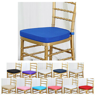 10PCS Purple Chiavari Chair Cushion Chair Pad with Attachment Straps Party