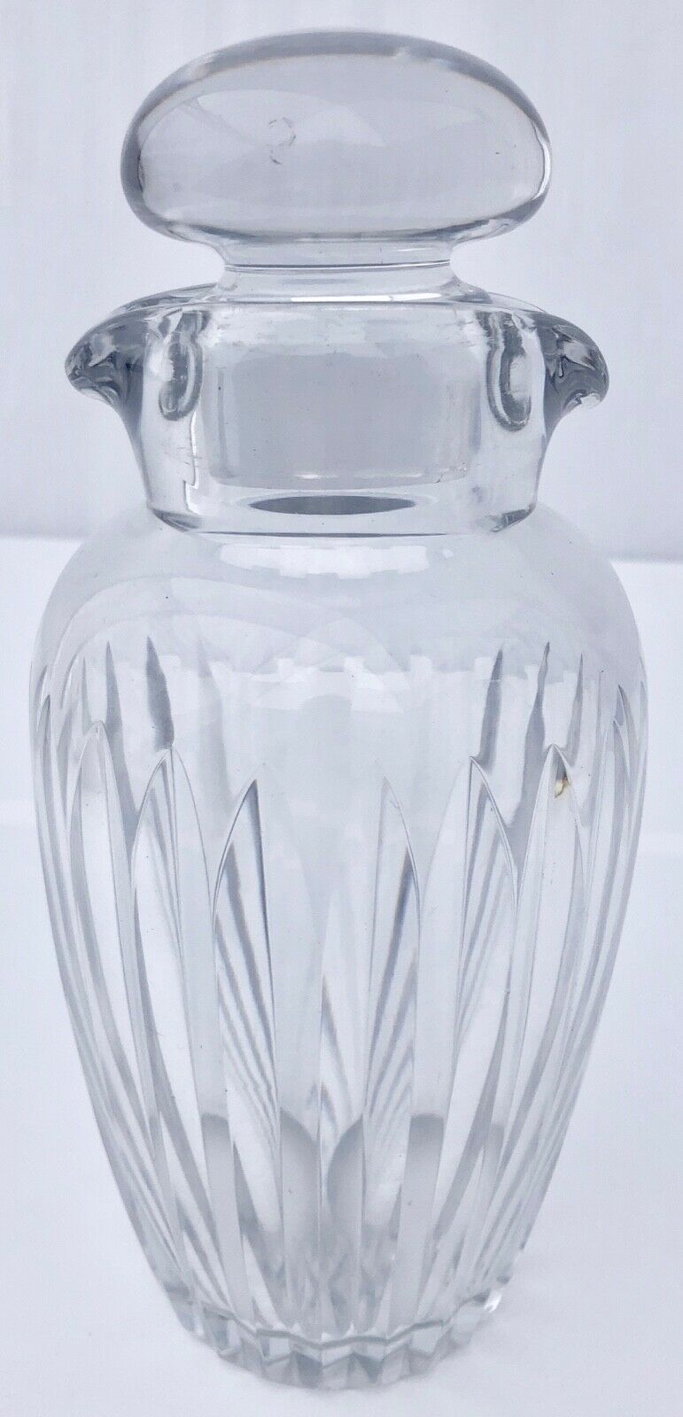 French Baccarat Crystal Whisky Carafe 'Decanter' with Dome Shaped Lid, Signed