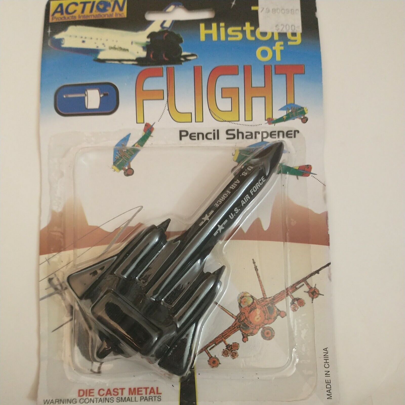 Vintage Action The History Of Flight Pencil Sharpener SR-71 Blackbird