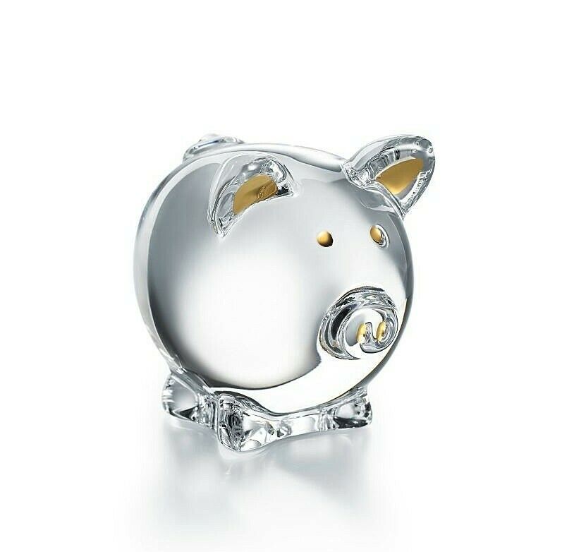 Baccarat Zodiac Pig 2019 Clear And Gold Brand New Original Box 2812391