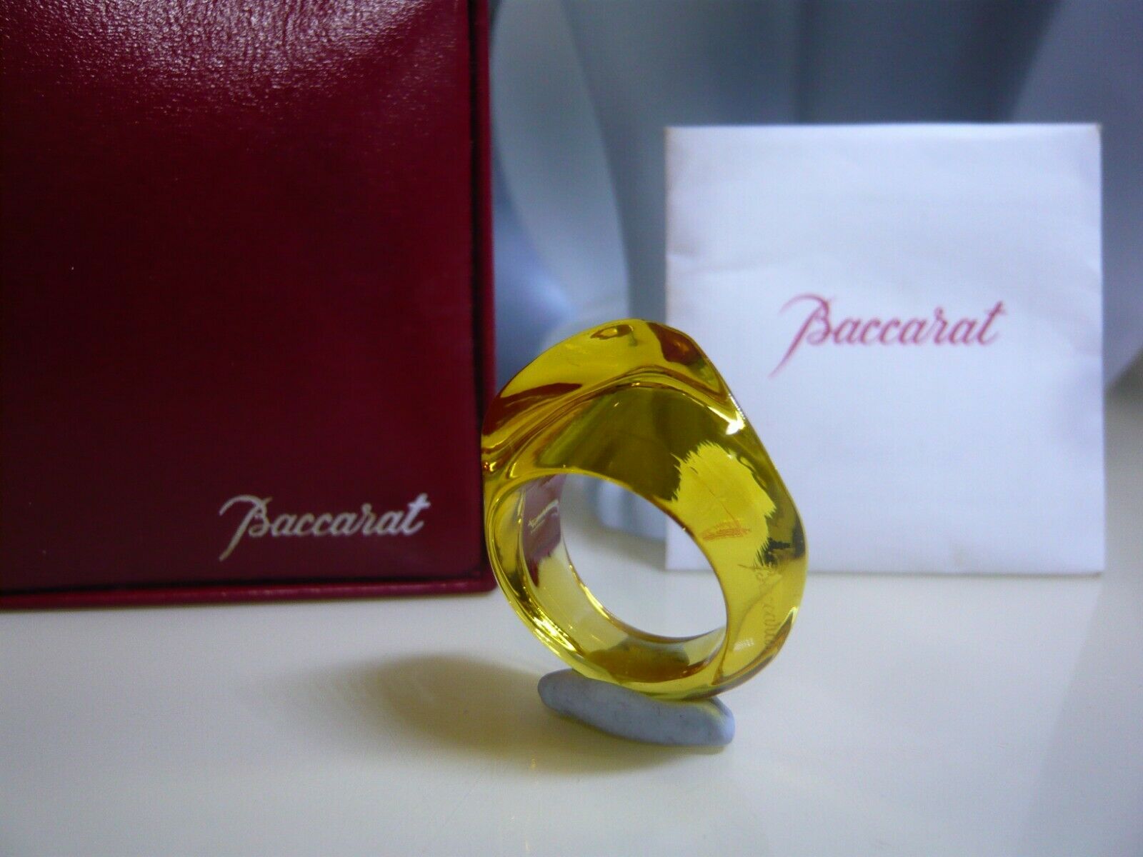 Baccarat Ring Yellow Crystal