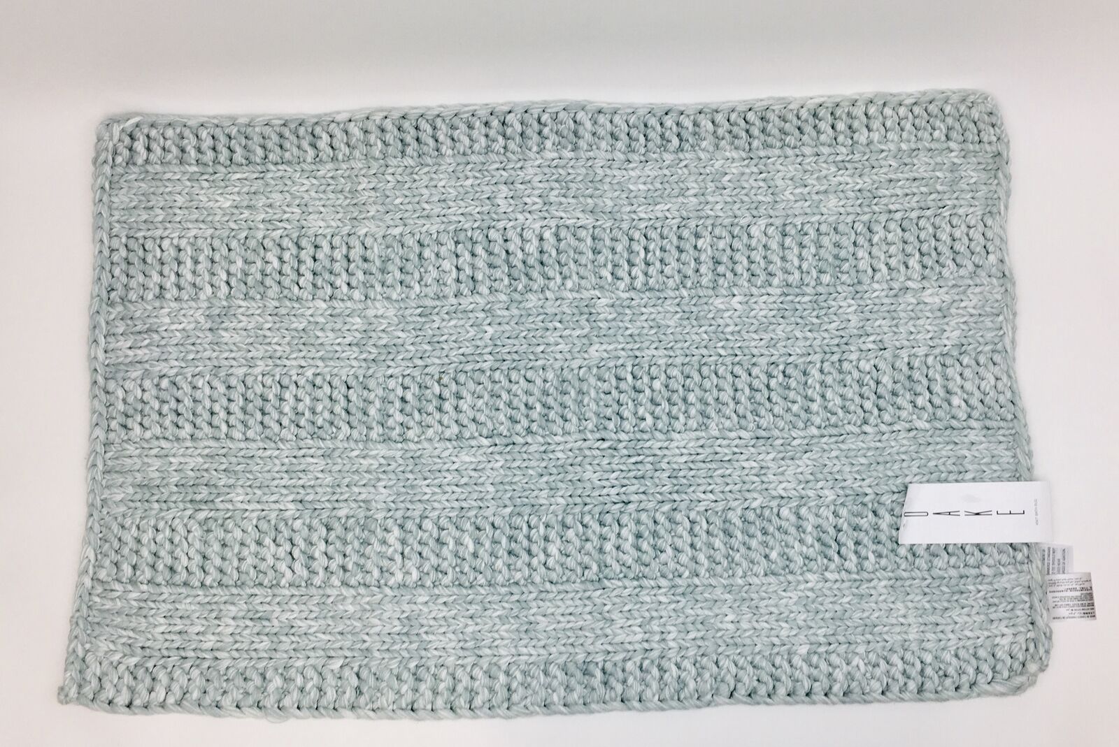 Oake 100% Turkish Cotton Knit Bath Rug, Mint 20”x 32” - New