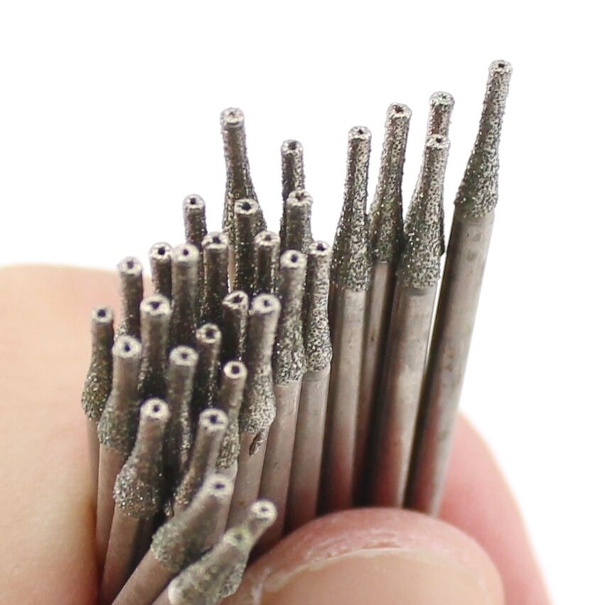 20Pcs 1.2 mm Diamond Grinding Head Coated Hole Drill Solid Bits Lapidary Tools