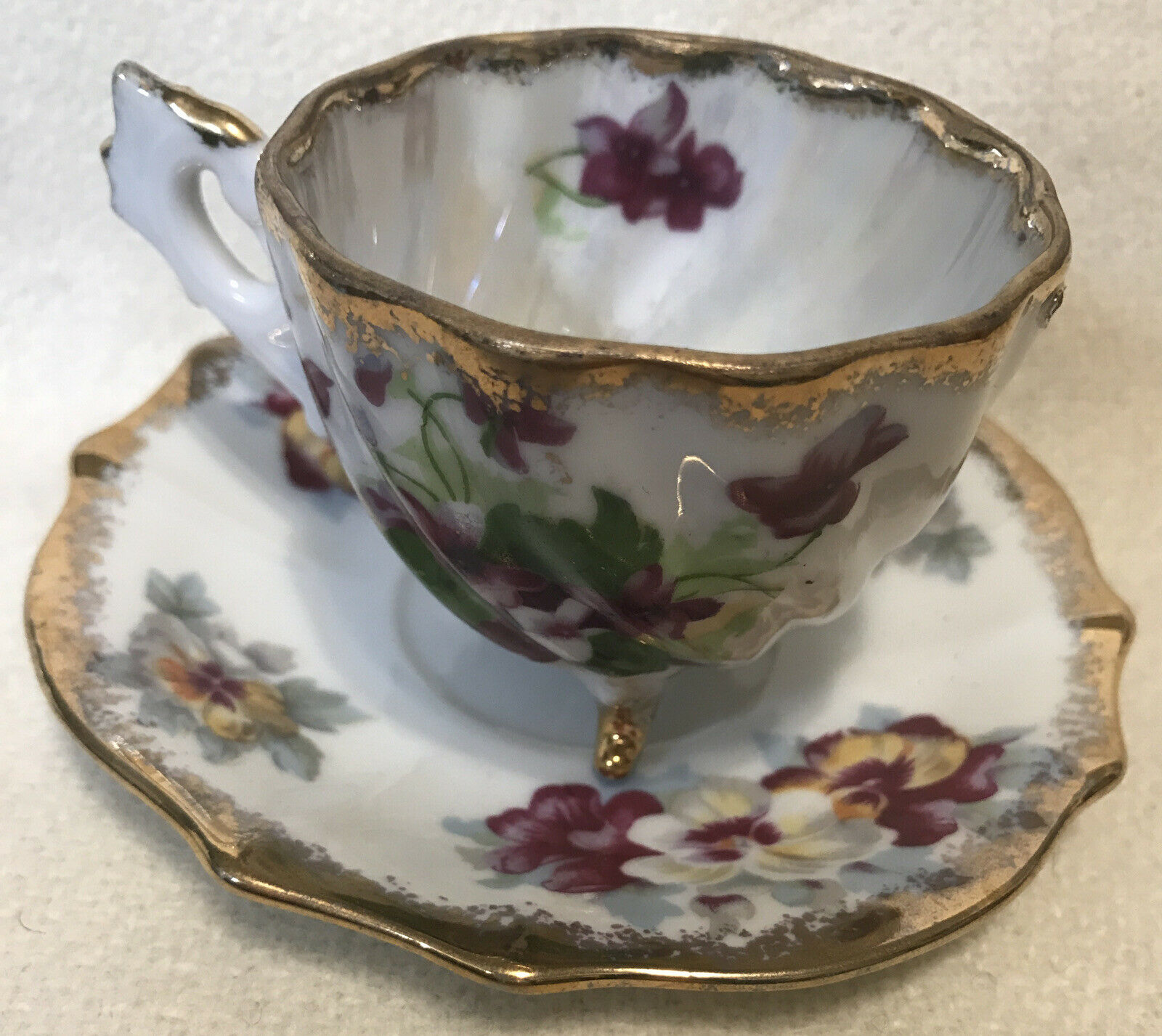 Napco Tea Cup and Saucer- Bone China, Footed 1DD240