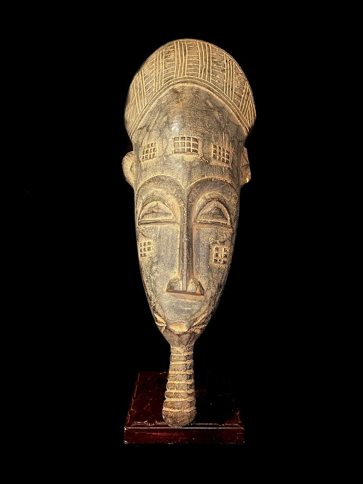 A special African tribal mask Original Masque Kumu, Komo Nsembu  handmade 472