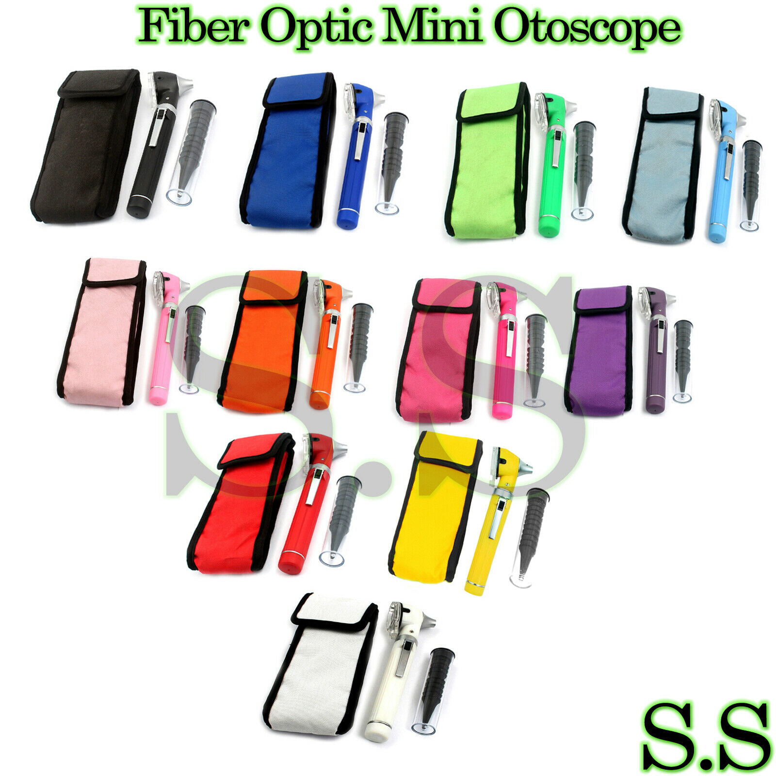 Fiber Optic Mini Otoscope Color (Diagnostic Set) (Pick a Color)